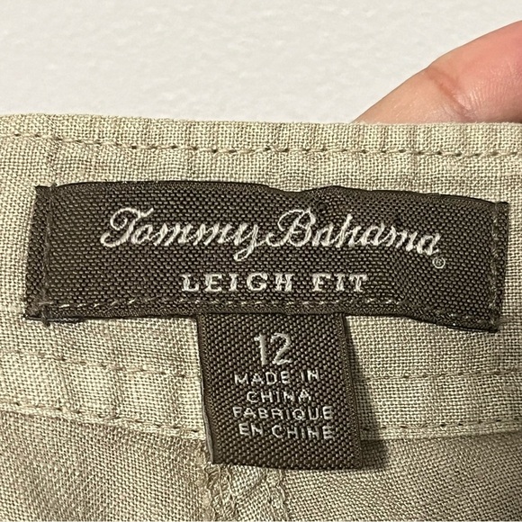 Tommy Bahama Leigh Fit Linen Pants Beige Women’s Size 12 – Relaxed Resort Style - Picture 9 of 10
